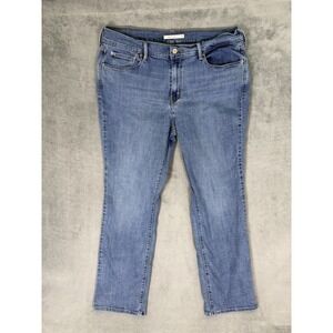 Levis Jeans Womens 16 Blue Medium Wash 505 Straight Leg Mid Rise Stretch